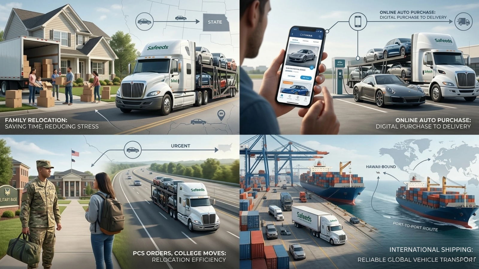 Strategic Scenarios and Special Cases for Vehicle Transport